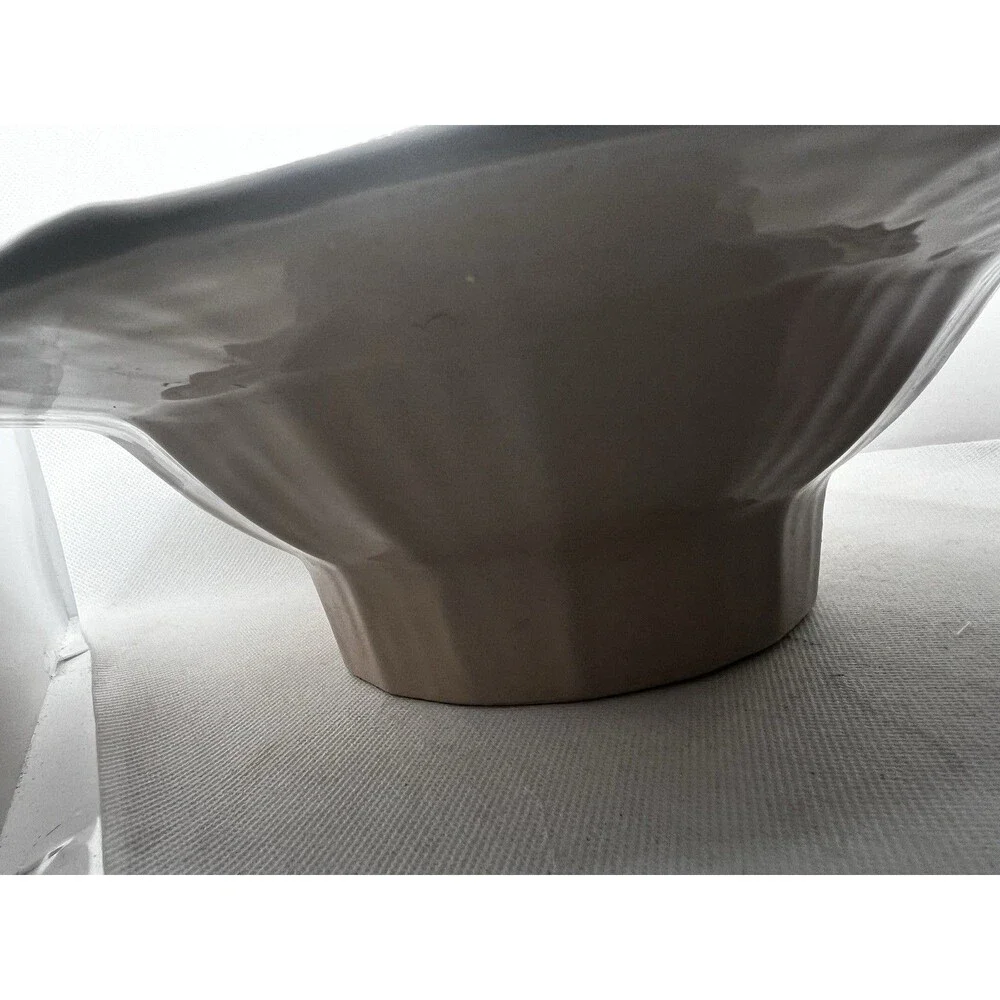 Ceramic Hand Molded Pedestal Bowl Pink Threshold Studio McGee decor serving dish